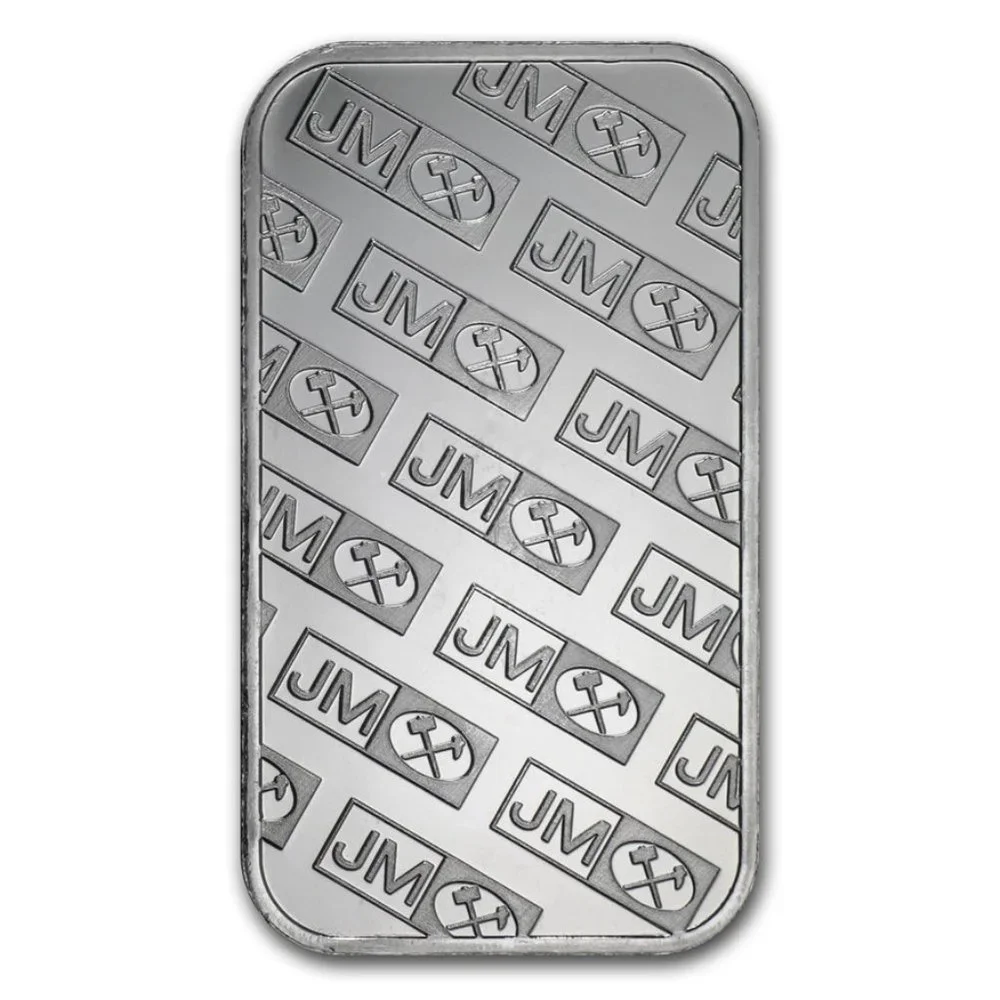 Uncirculated 1 oz Silver Bar - Johnson Matthey 4 consecutive numbers - Picture 2 of 2